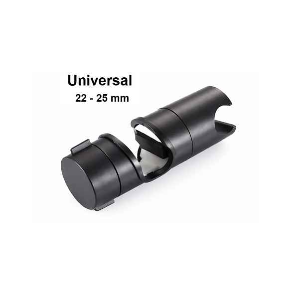 Eco produkty SMART SHOWER HOLDER BLACK náhradní posuvný držák ke sprchové tyči UNIVERSÁLNÍ - pro průměry tyčí 22 - 25  mm  Instalace možná  přímo na sprchovou tyč bez demontáže; černý