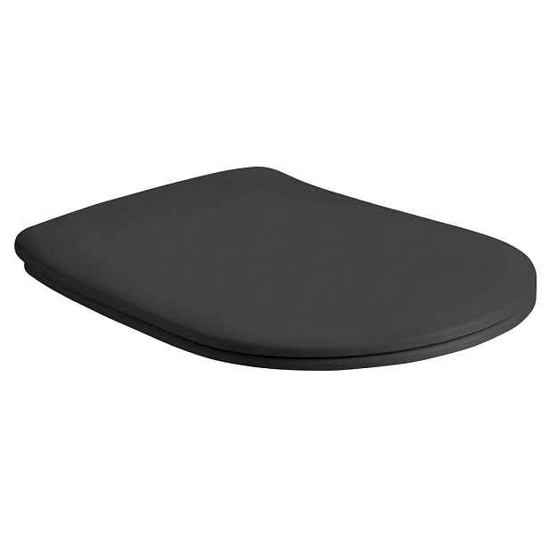 Kerasan NOLITA WC sedátko, SLIM, Soft Close, černá mat