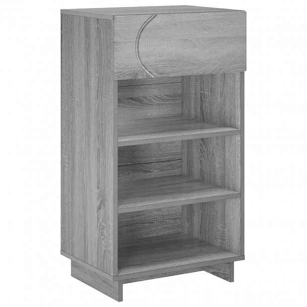 vidaXL Botník 48 x 38 x 87,5 cm kompozitní dřevo Šedý Sonoma