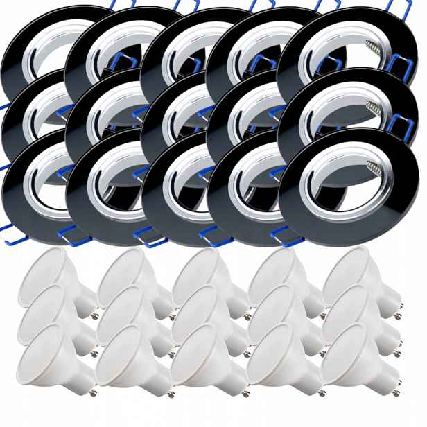 15 x Skleněné Stropní Svítidlo Zapuštěné Do Stropu Křišťál 5W Led Žárovky