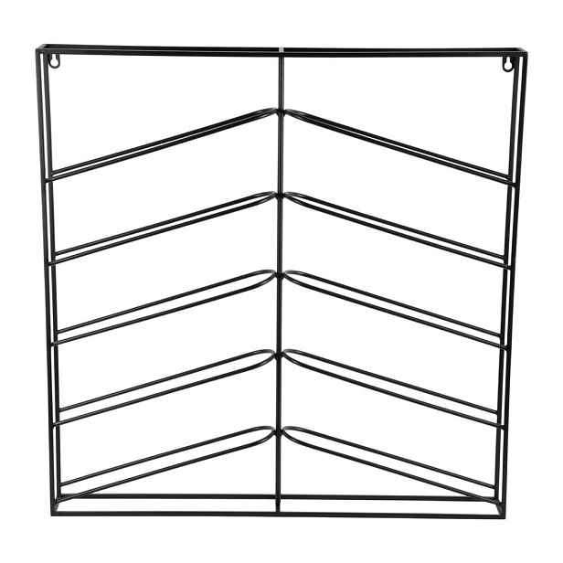 Černý nástěnný kovový regál na víno počet lahví 10 67x66x7,5 cm Cuadro – PT LIVING