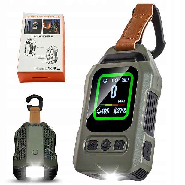 Detektor Oxidu Uhelnatého Detektor zemního plynu s Led diodou 2000 mAh