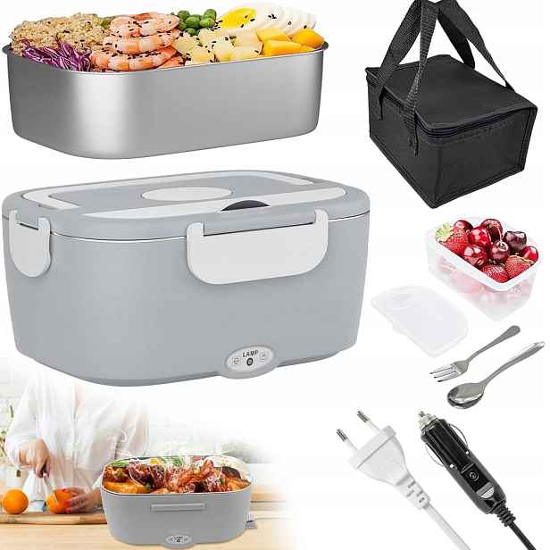 Elektrický Obědový Box Nádoba Ohřívač Oběda Do Kanceláře Auta Tira 1,5 L