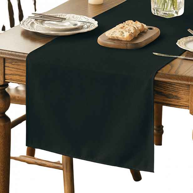 Halloweenský Běhoun 40X100 CM Černý Polyester Na Omyvatelný Stůl