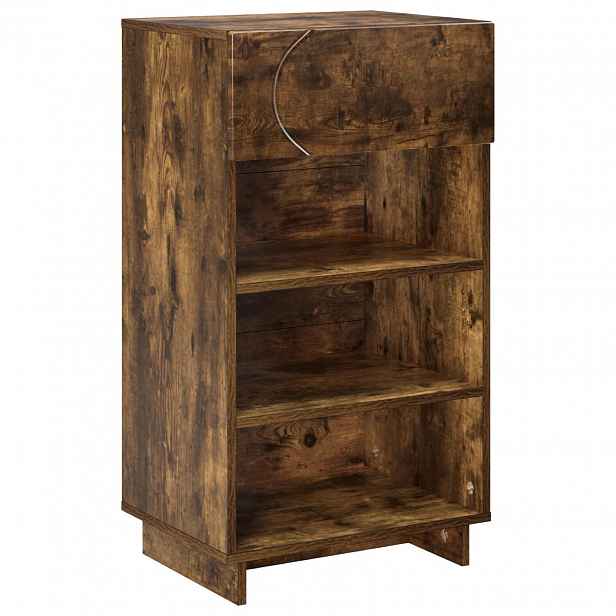 vidaXL Botník 48 x 38 x 87,5 cm kompozitní dřevo Kouřový dub