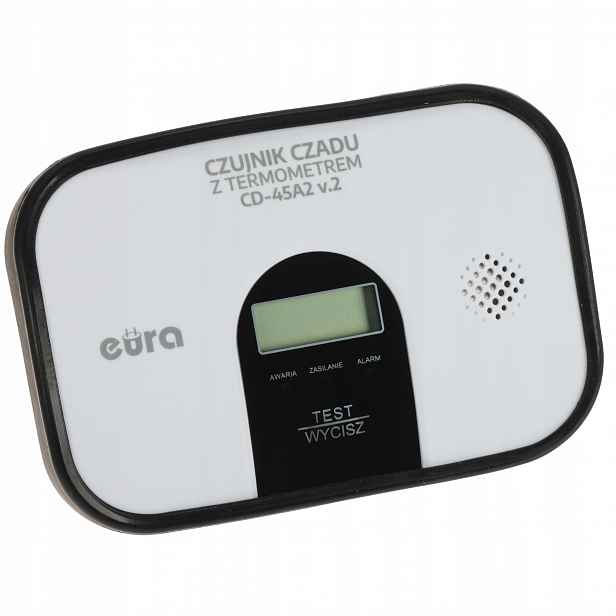 Detektor Oxidu Uhelnatého (co) S Teploměrem CD-45A2/V2 Eura