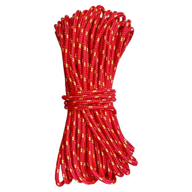 PPF 8 Polypropylenové lano pletené s jádrem - průměr 8mm, 30 metrů červené