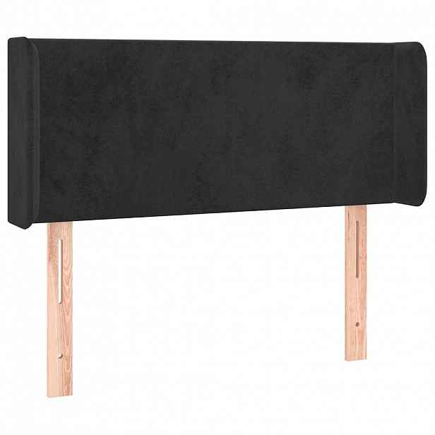 vidaXL Čelo postele typu ušák černé 83 x 16 x 78/88 cm samet