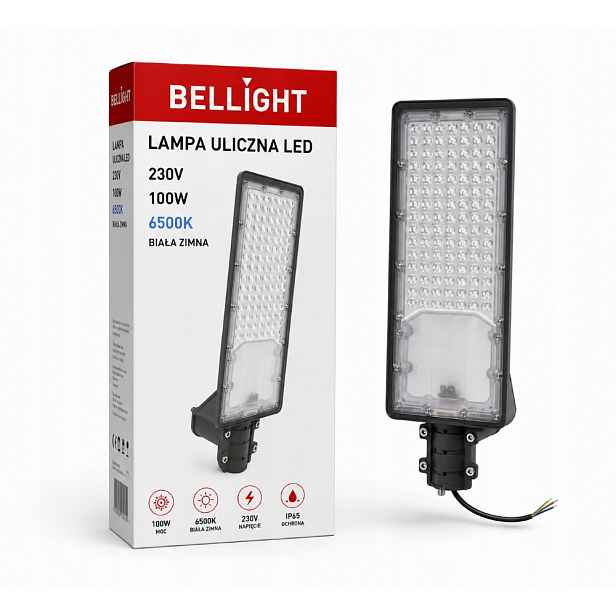 Led pouliční lampa 230V 100W 6500K bílá studená Bellight