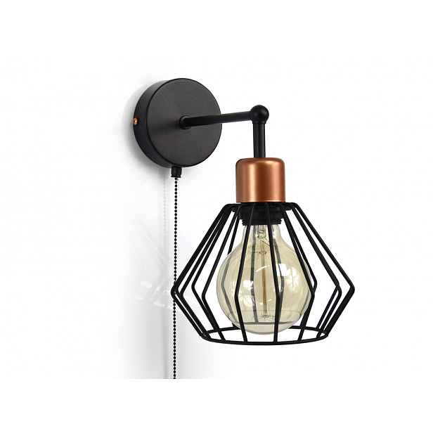 Nástěnná lampa s vypínačem Loft Drátěná Edison 720-KW1
