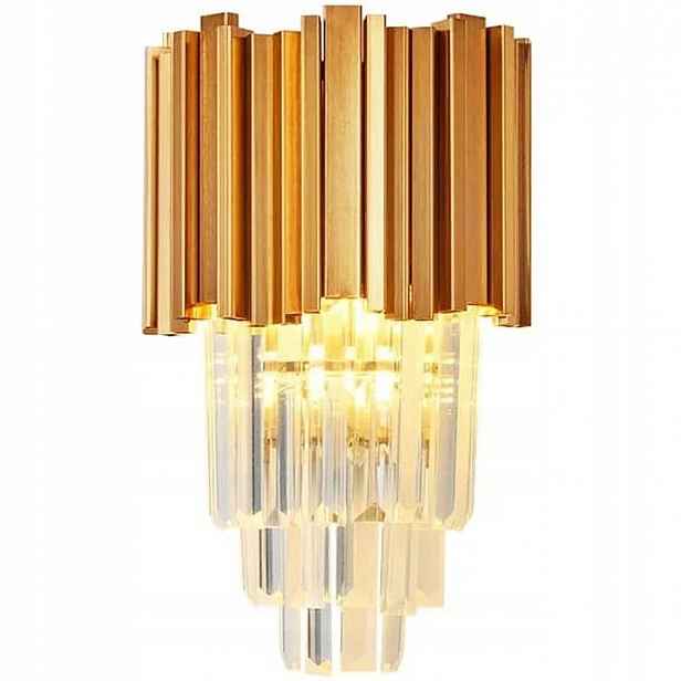 Nástěnná Lampa Zlatá Křišťálová Do Obývacího Pokoje Ložnice Toolight Zlatá