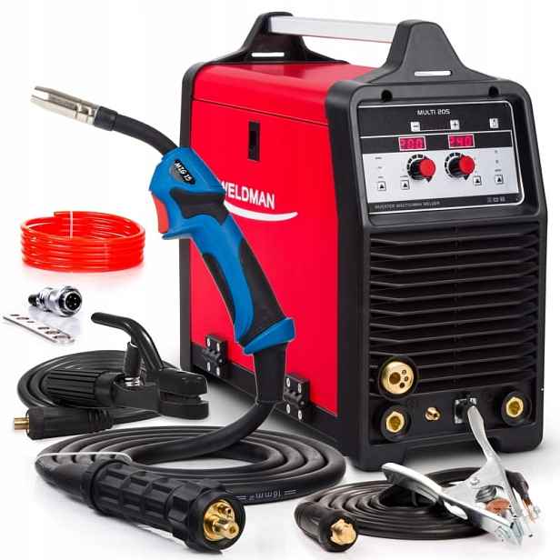 Poloautomatický Svařovací Stroj Weldman Multi 205 Mig Tig Mma 200A 230V, Svařování