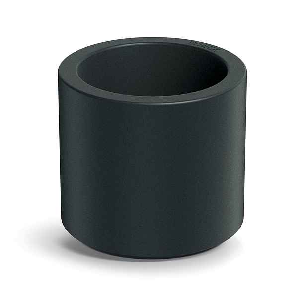 Prosperplast Plastový květináč TUBLAN ROUND tmavě šedý, varianta 38 cm