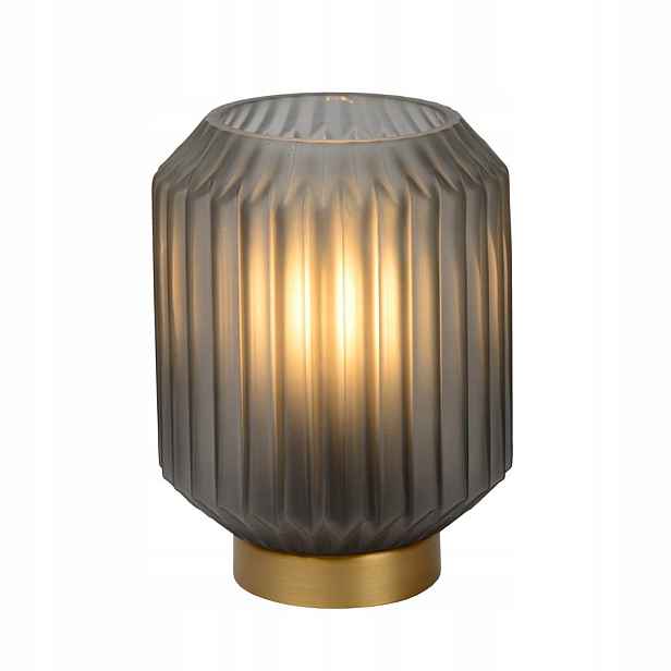 Šedá stolní lampa Sueno s teplým leskem do kanceláře 01/51/Lucide