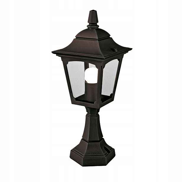 Venkovní stojací lampa Elstead, klasická, černá, dekorativní lucerna