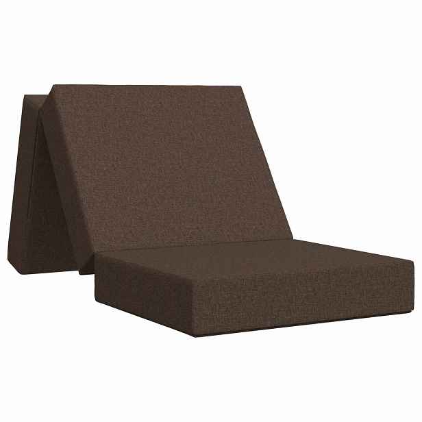 vidaXL Skládací pohovka postel 200 x 75 x 15 cm Taupe