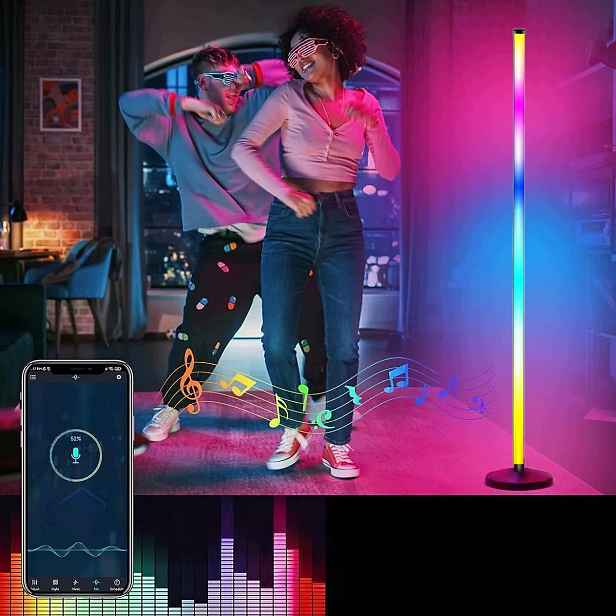 Vysoká Led Rgb Podlahová Stojací Lampa Noční Lampa 120 CM Dálkový Ovladač