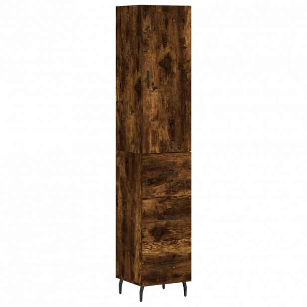 vidaXL Skříň highboard kouřový dub 34,5 x 34 x 180 cm kompozitní dřevo