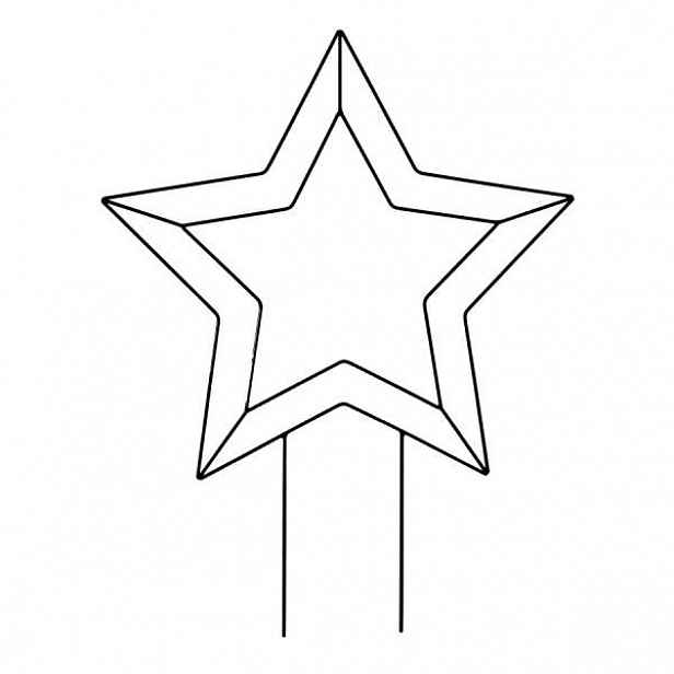 Dekorace hvězda KWANDO zápich