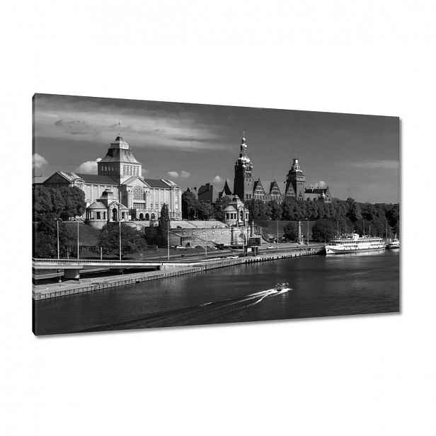Obrazy 120x70 Černobílé Štětín