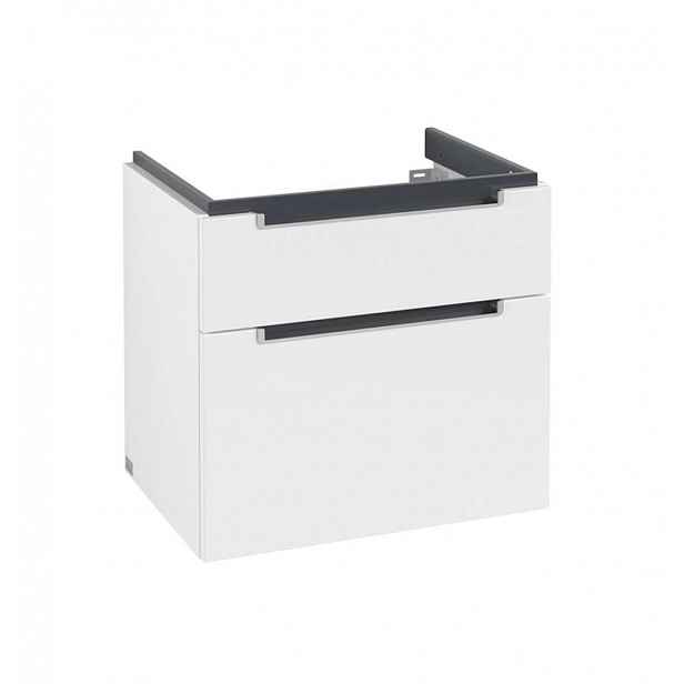 Villeroy & Boch Subway 2.0 - Umyvadlová skříňka 64x45x59 cm, 2 zásuvky, matná bílá A91000MS