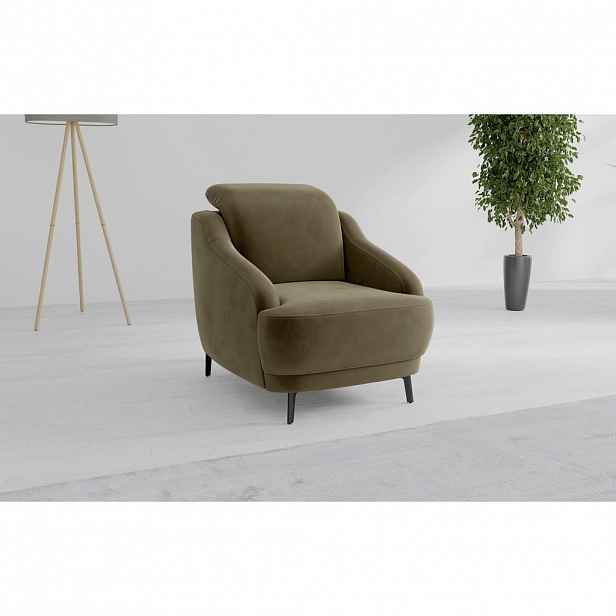 Sit & More KŘESLO, textil, olivově zelená