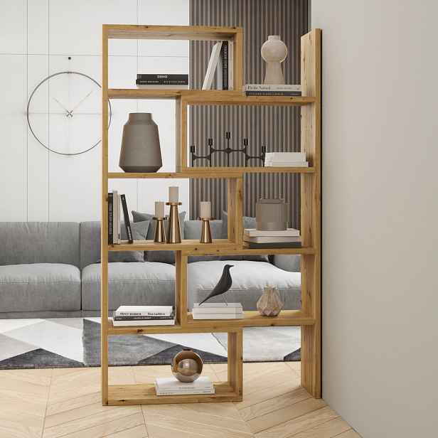 Designový regál na knihy FADNA - dub artisan