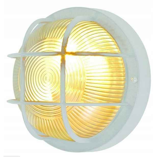 Kanálová lampa nástěnná lampa bílá IP44 18,5 cm