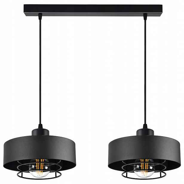 Stropní závěsné svítidlo lustr černý loft Edison