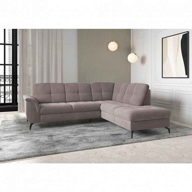 Sit & More ROHOVÁ SEDAČKA, textil, šedohnědá