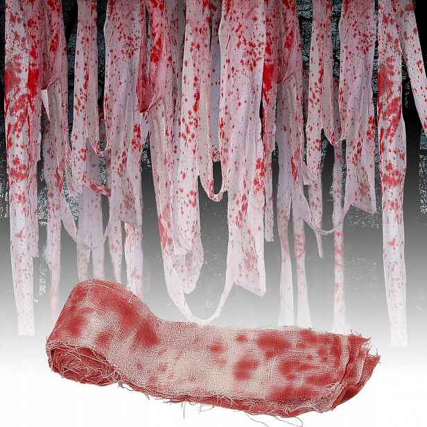 Halloweenská Gáza Mumie Horor Dekorace Krveprolití 8CM X 10M Párty Cosplay