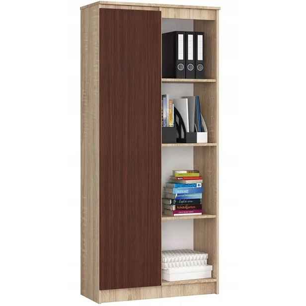 Kancelářský regál R80 Clp sonoma-wenge na knihy Akd