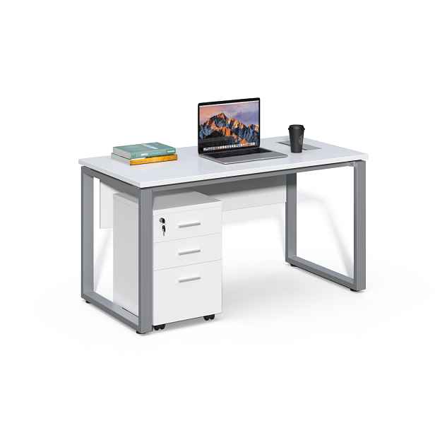 Kancelářský stůl s kontejnerem Houseland Prime Home 02 B 140 cm bílý