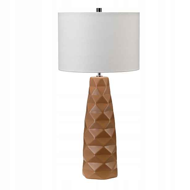 Moderní vintage stolní lampa karamel hnědá krémová 75 cm Elstead