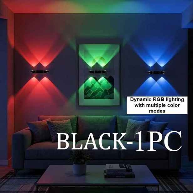 TEMU Nové RGB kočičí oko se čtyřmi paprsky a dvojitou zorničkou, magnetické uchycení bez vrtání, nabíjení přes USB, světlo do chodby, které se