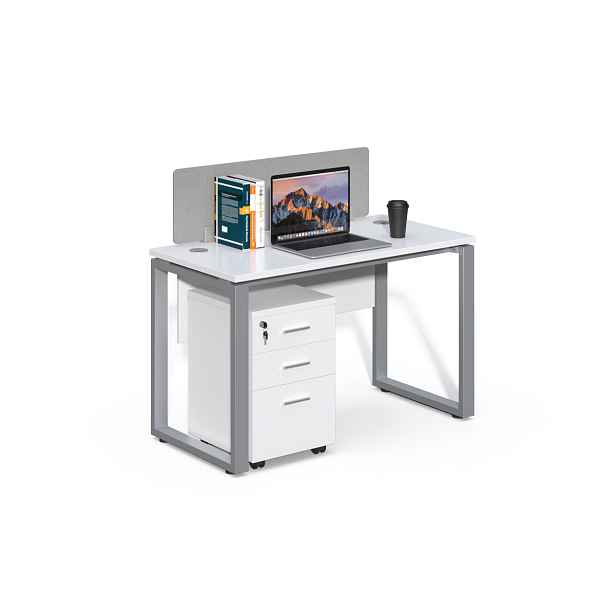 Kancelářský stůl s kontejnerem Houseland Prime Max 01 120 cm bílý
