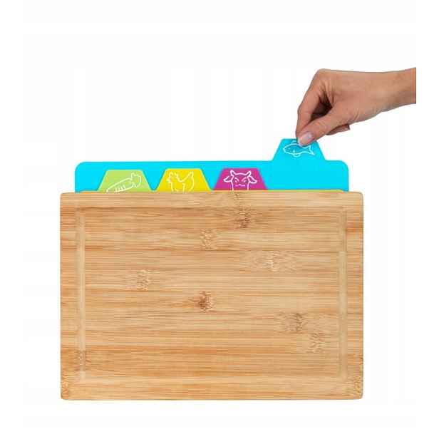 Krájecí Deska bambus sada rohoží 4v1 Wenko