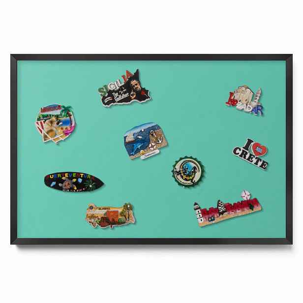 TULUP MAGNETICKÁ TABULE 60x40 cm černý rám – Olivová barva