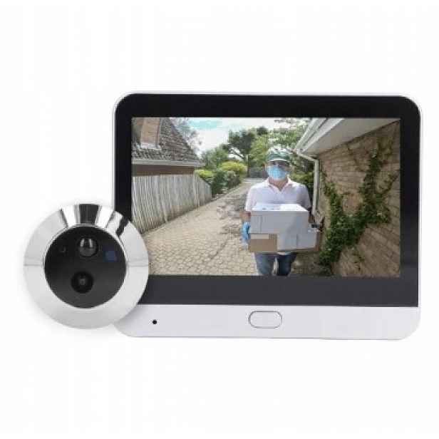 Kukátko na dveře s Full Hd kamerou WiFi Tuya noční režim 5000 mAh 3MP