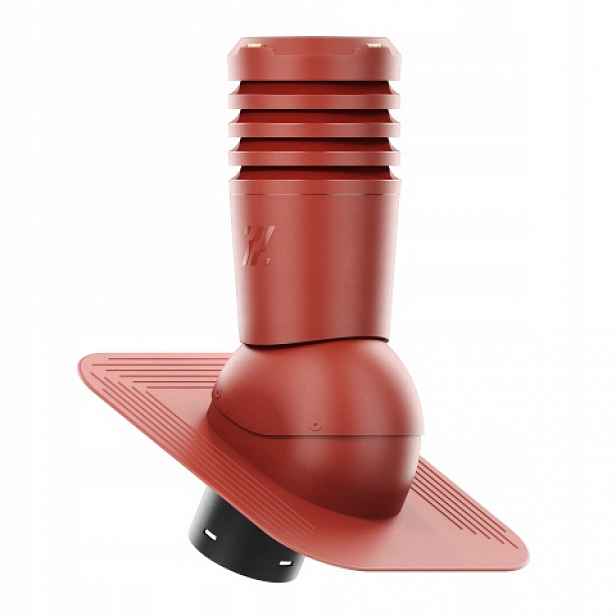 Ecoline Větrací komín 125 mm pod Asfaltový Šindel /papír Červená 3009