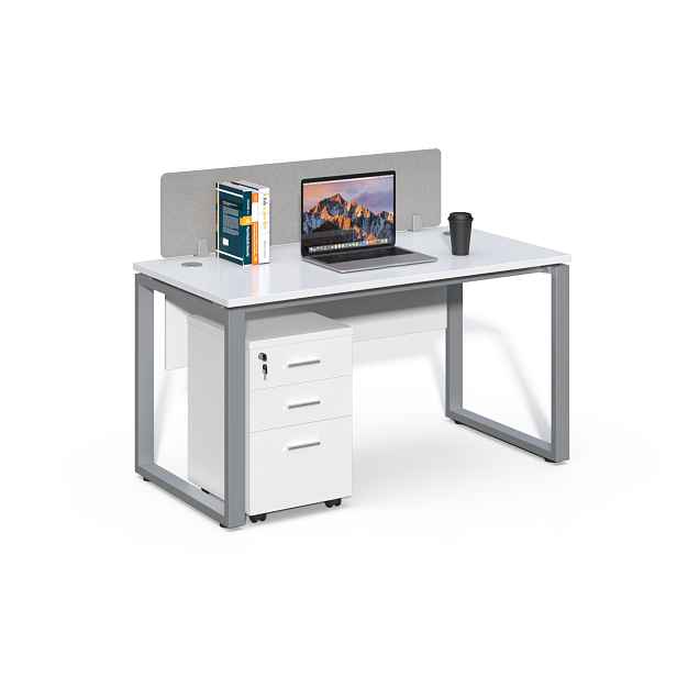 Kancelářský stůl s kontejnerem Houseland Prime Max 01 140 cm bílý