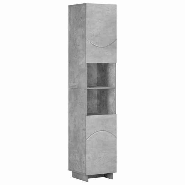 vidaXL Koupelnová skříňka Betonově šedá 36,5 x 38 x 180 cm