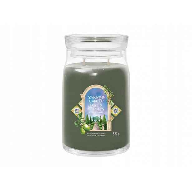 Yankee Candle vonná svíčka Signature ve skle velká Olive & Cypress 567g
