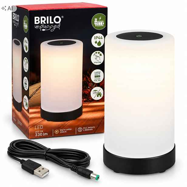Noční lampa Led stolní IP44 Domov Zahrada Bezdrátová stmívatelná dotyková