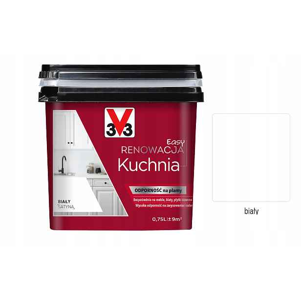 V33 Barva renovace Kuchyně A Nábytku 0,75 L Bílý satén