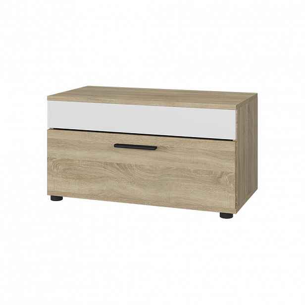 Vicco SKŘÍŇKA DO OBÝVACÍHO POKOJE Berno Sonoma/bílá 70.8 x 38.9 cm s výklopnými dveřmi