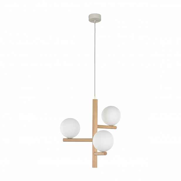 Závěsný lustr Stropní Svítidlo Estera Wood Bílý Moderní E27 Polsko Tk Lighting