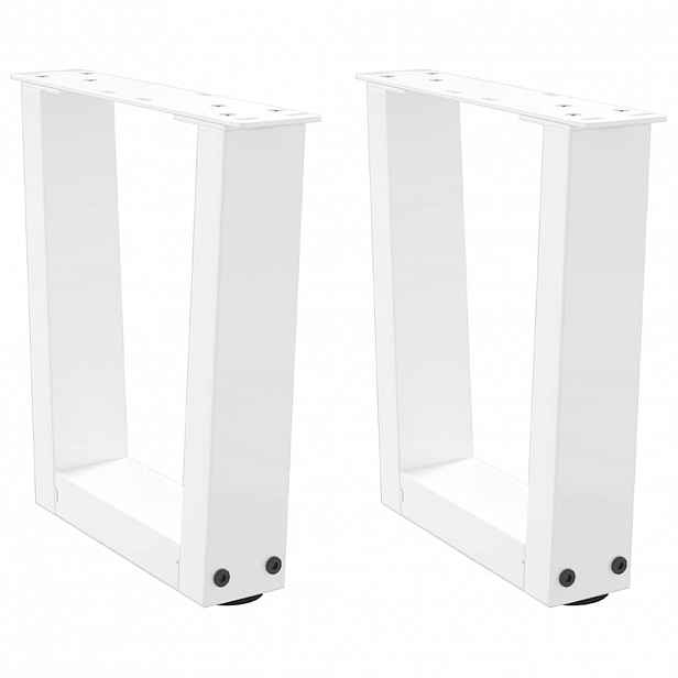 vidaXL Nohy konferenčního stolku ve tvaru V, 2 ks, bílé, 40 x (30-31,3) cm, ocel
