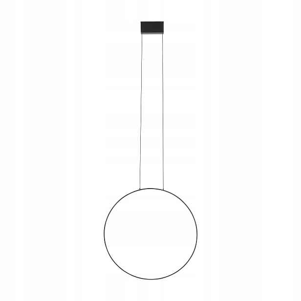 Závěsná lampa černá Led vertikální kulatá 60 cm 3000K Circolo Nowodvorski