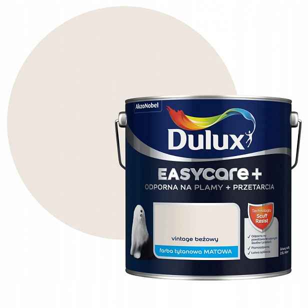 Dulux EasyCare Plus Barva Odolná Proti Drhnutí Vintage Béžová 2,5L